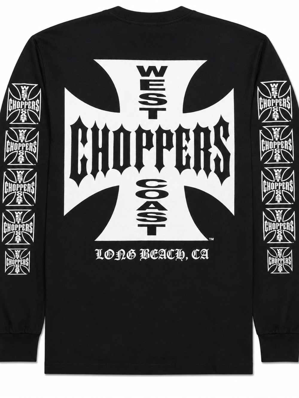 West Coast Choppers Black Long-Sleeve Graphic Tee New Vintage Size XXL